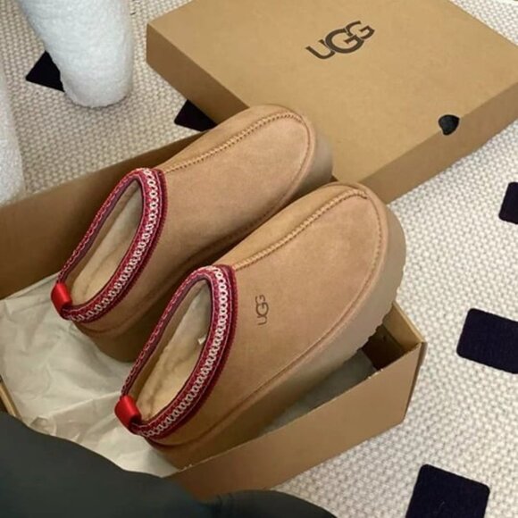 UGG TAZZ Platform Slippers Womens shoes Chestnut - Picture 5 of 5